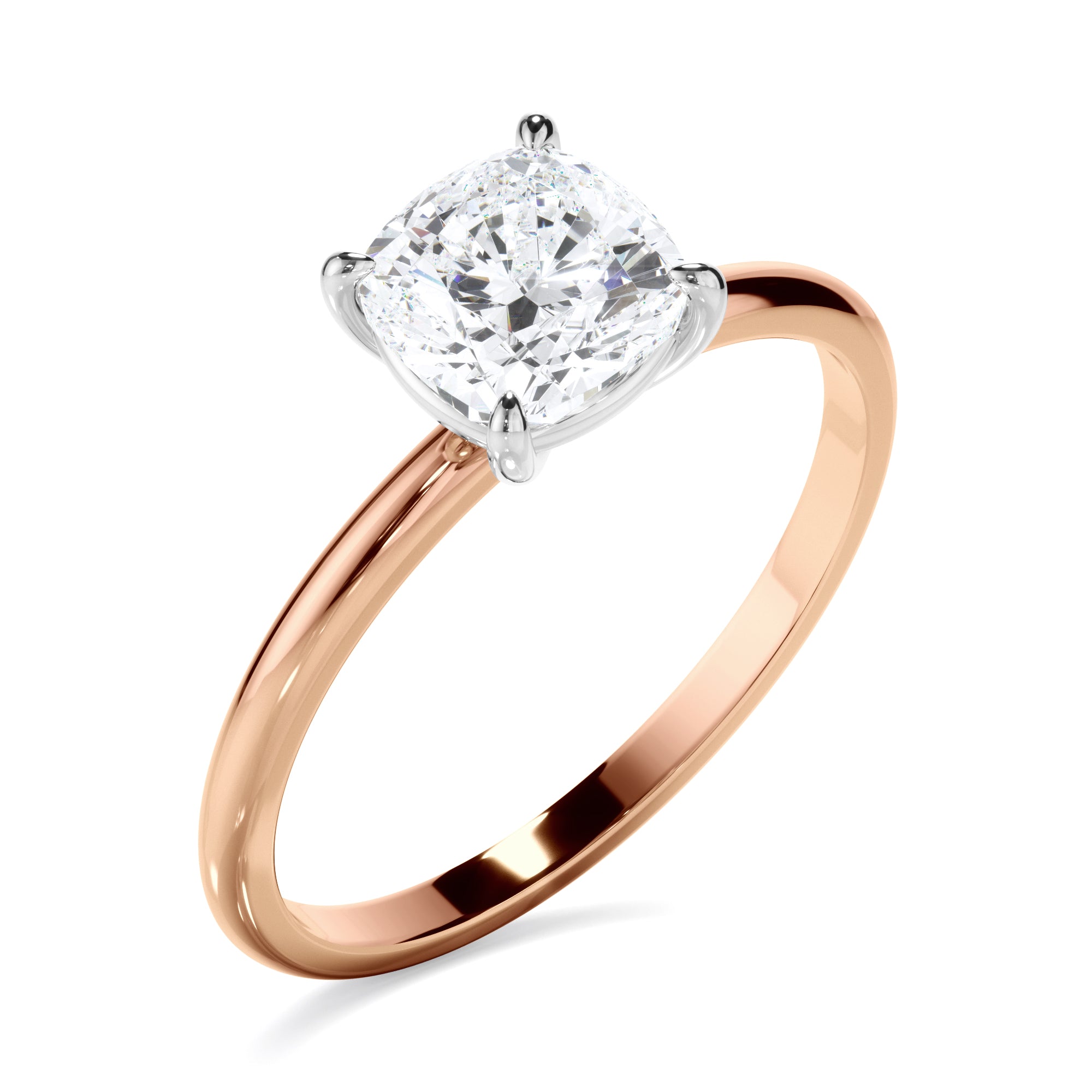 Rosalie - Cushion Cut Diamond Solitaire Engagement Ring