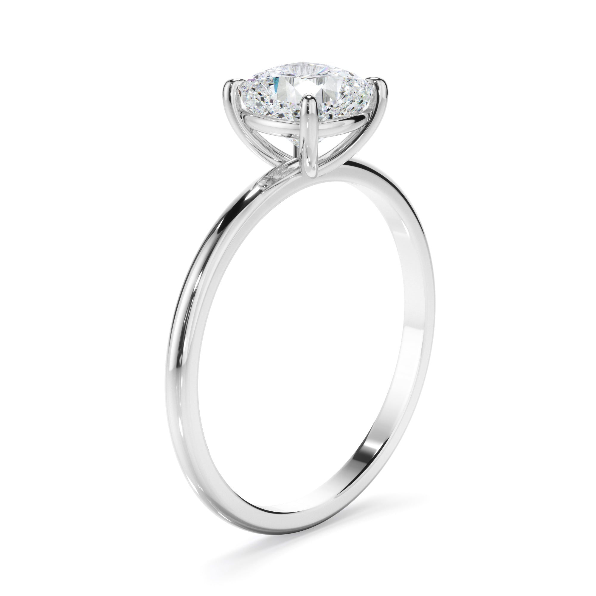 Rosalie - Cushion Cut Diamond Solitaire Engagement Ring