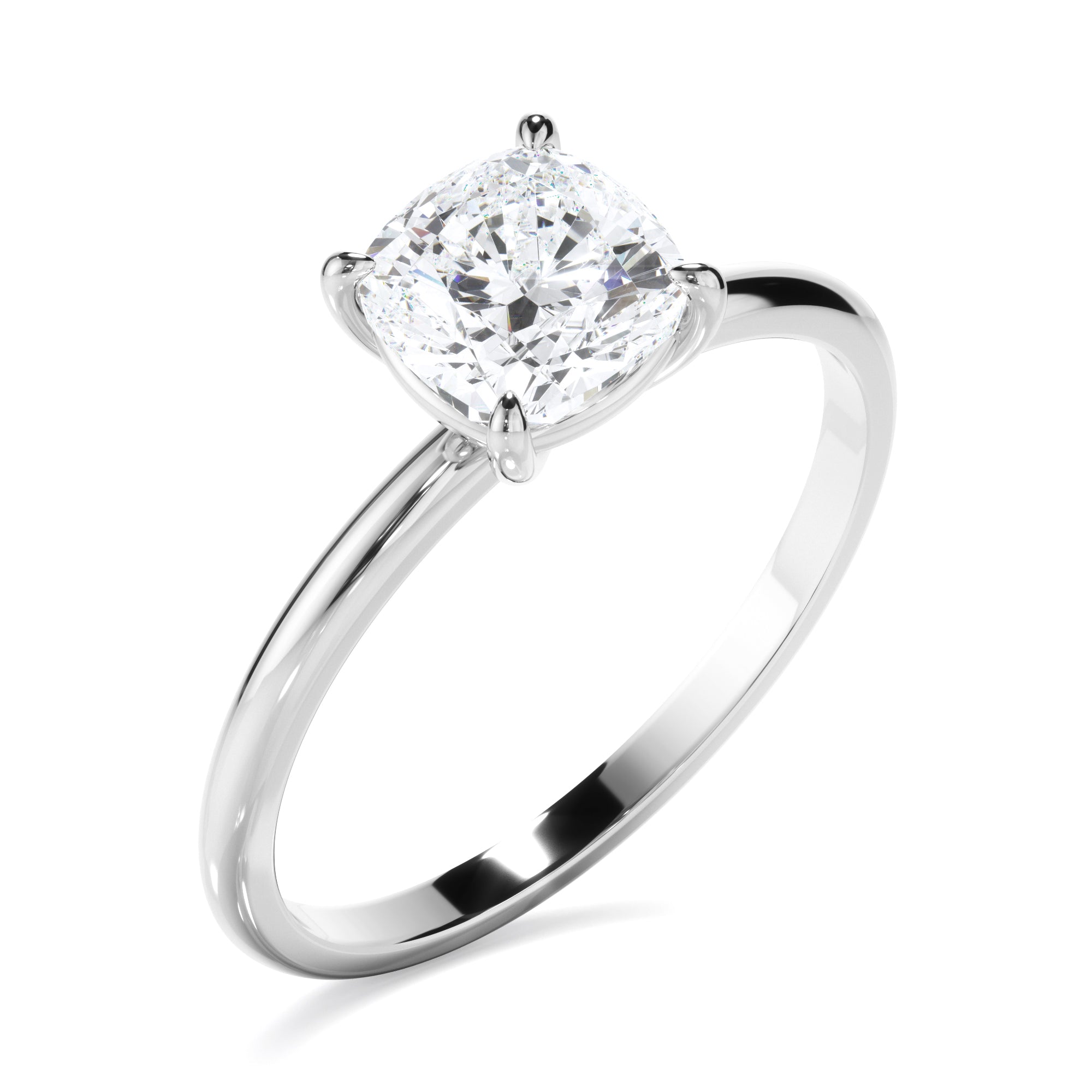 Rosalie - Cushion Cut Diamond Solitaire Engagement Ring
