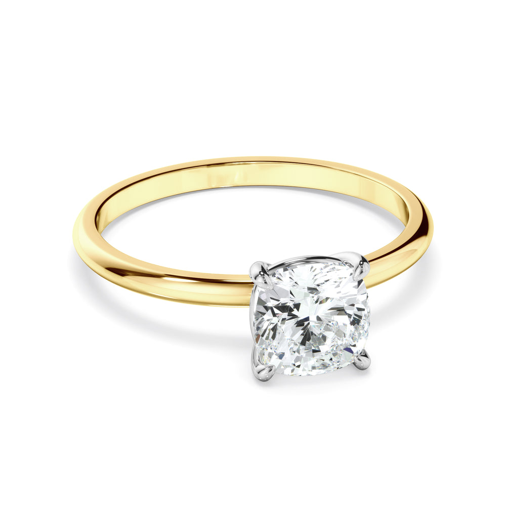 Rosalie - Cushion Cut Diamond Solitaire Engagement Ring