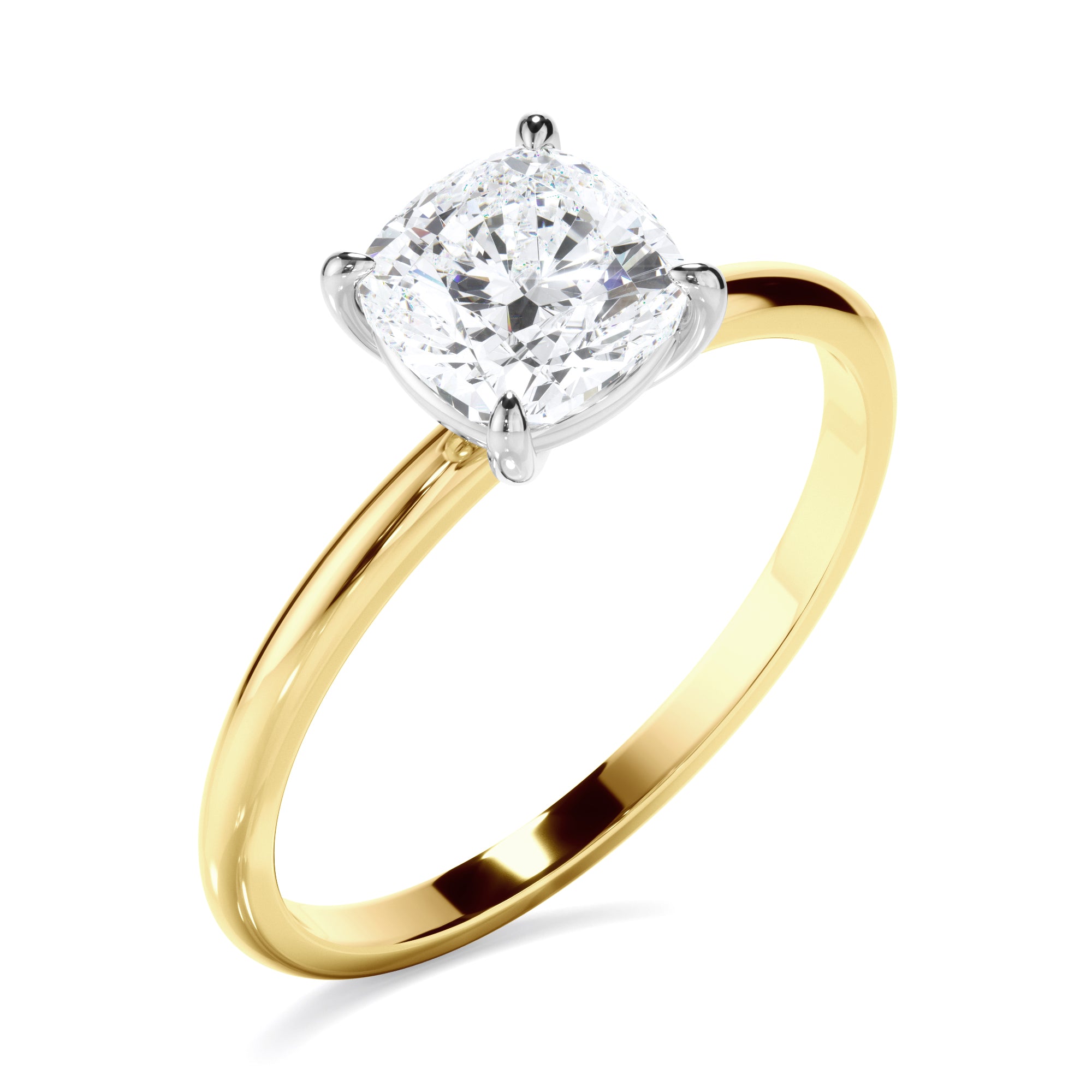 Rosalie - Cushion Cut Diamond Solitaire Engagement Ring