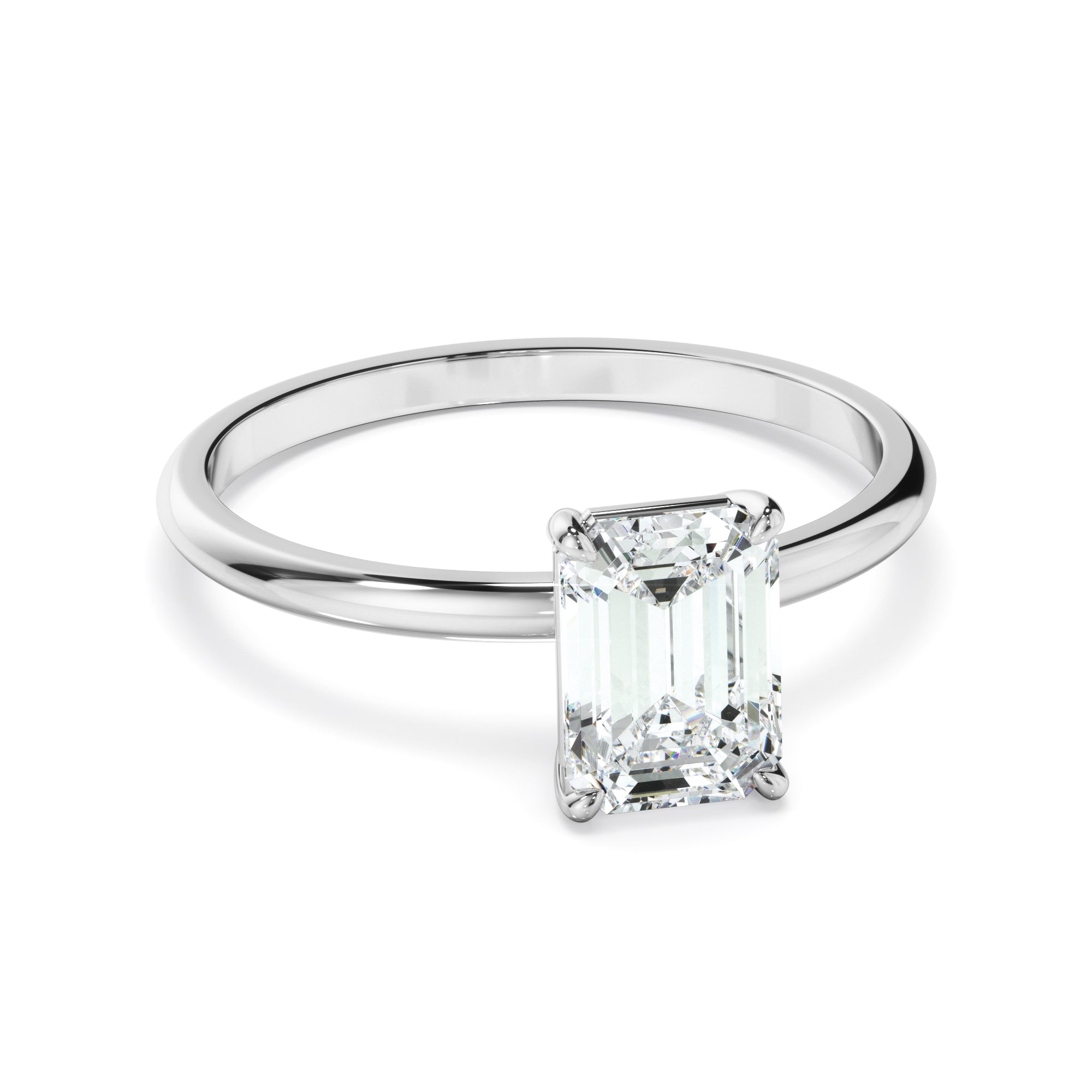 Celia - Emerald Cut Diamond Solitaire Engagement Ring
