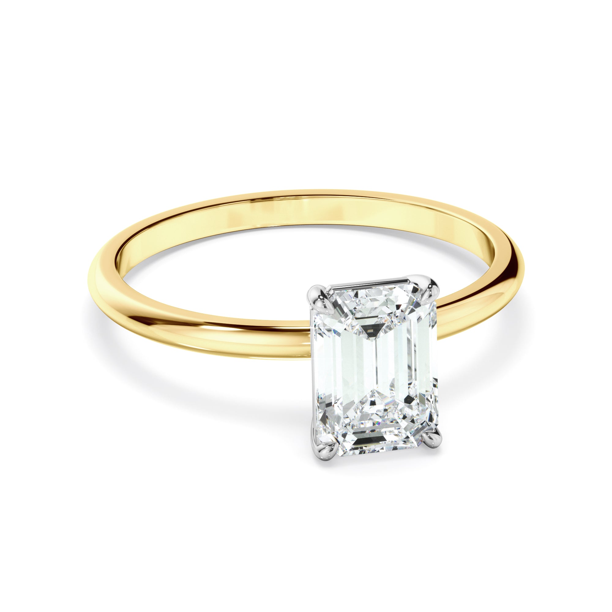 Celia - Emerald Cut Diamond Solitaire Engagement Ring