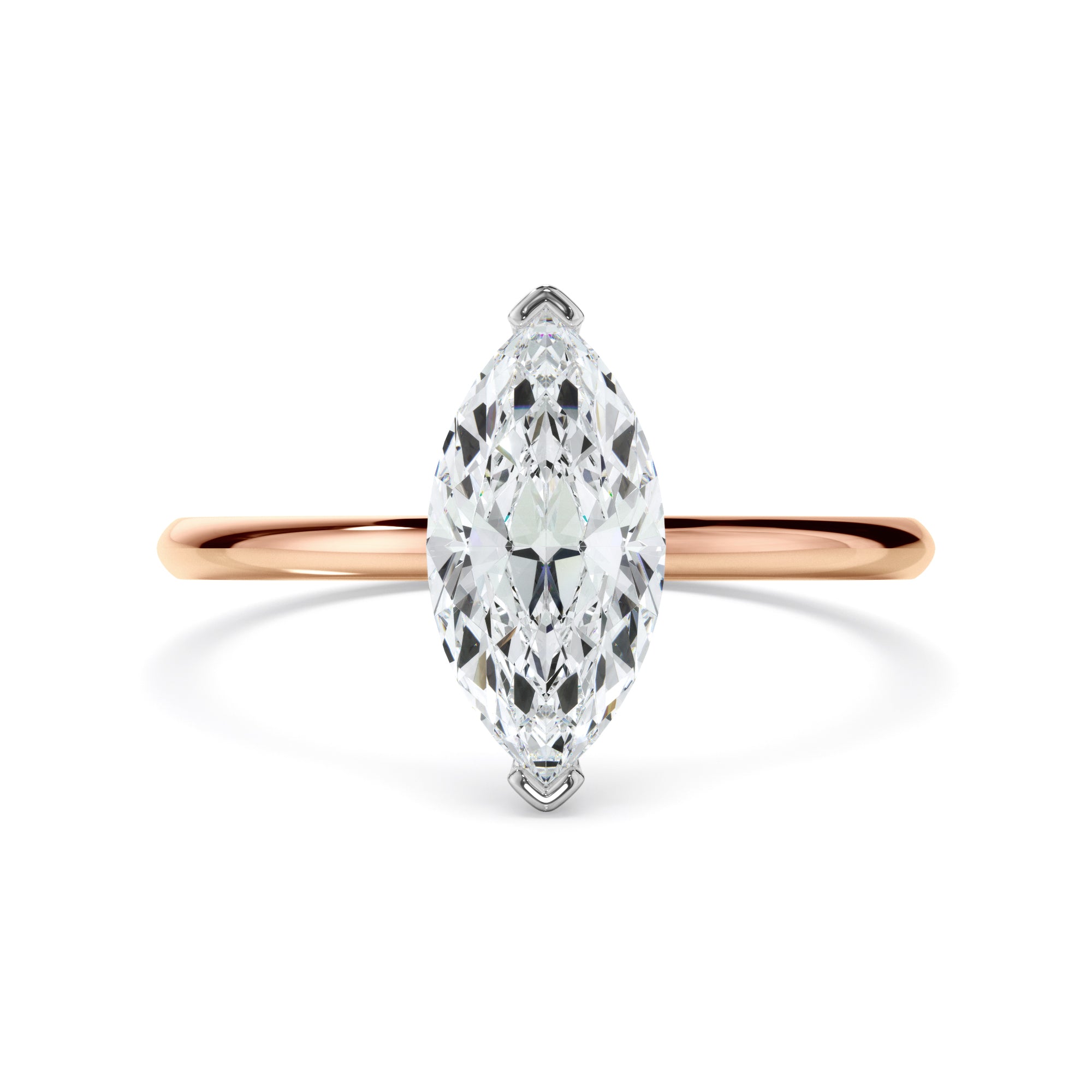 Valentina - Marquise Cut Diamond Solitaire Engagement Ring