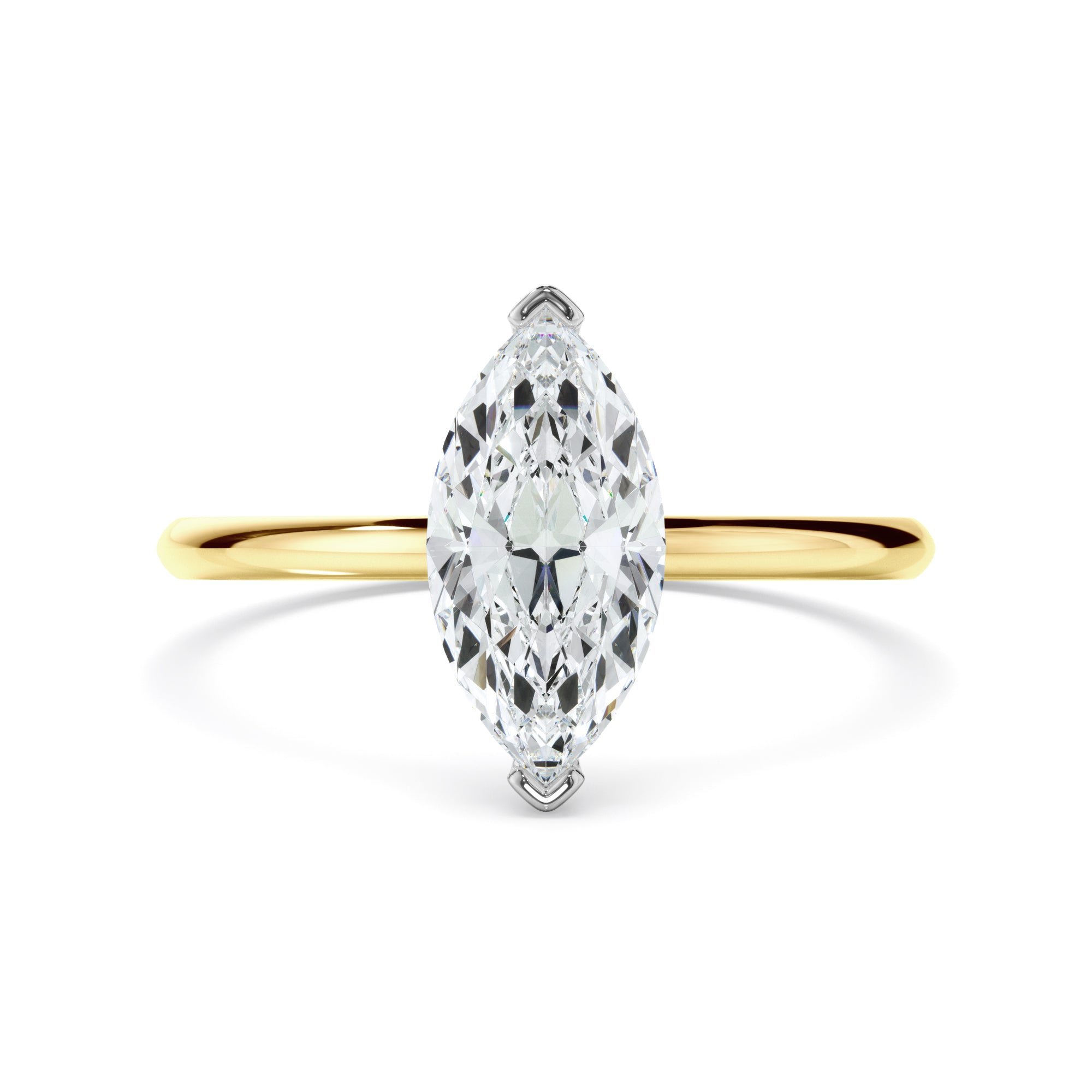Valentina - Marquise Cut Diamond Solitaire Engagement Ring