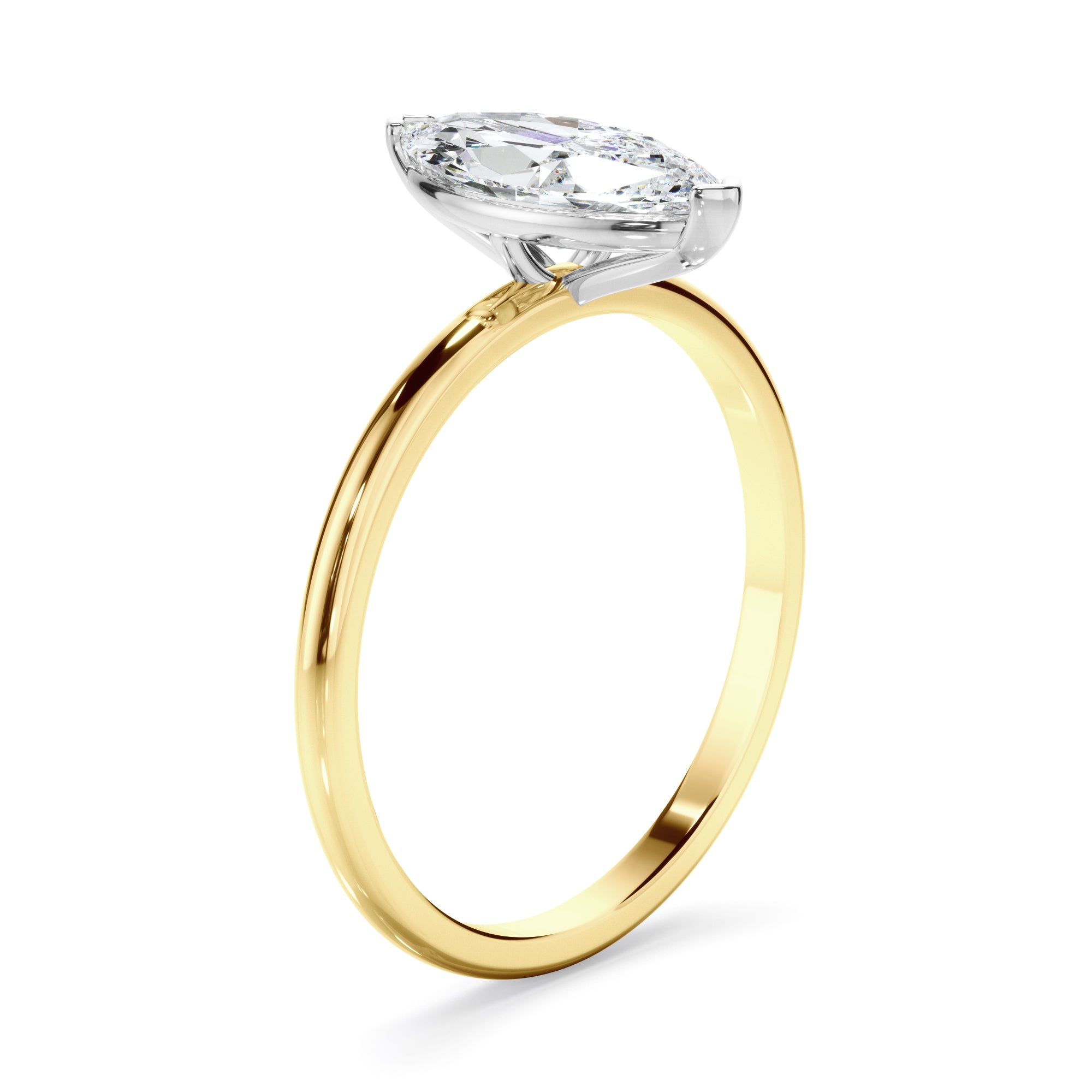 Valentina - Marquise Cut Diamond Solitaire Engagement Ring