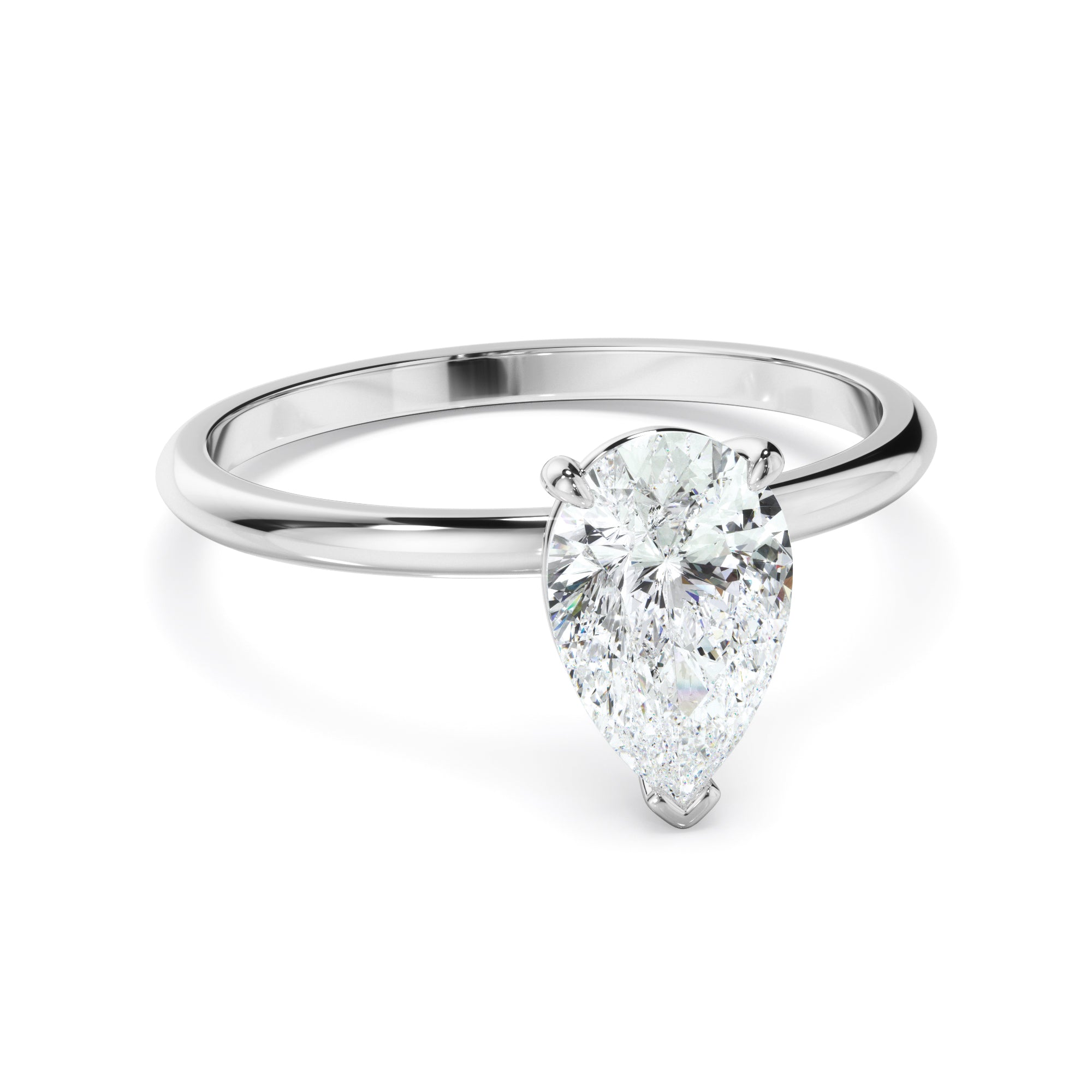 Arabelle - Pear Cut Diamond Solitaire Engagement Ring