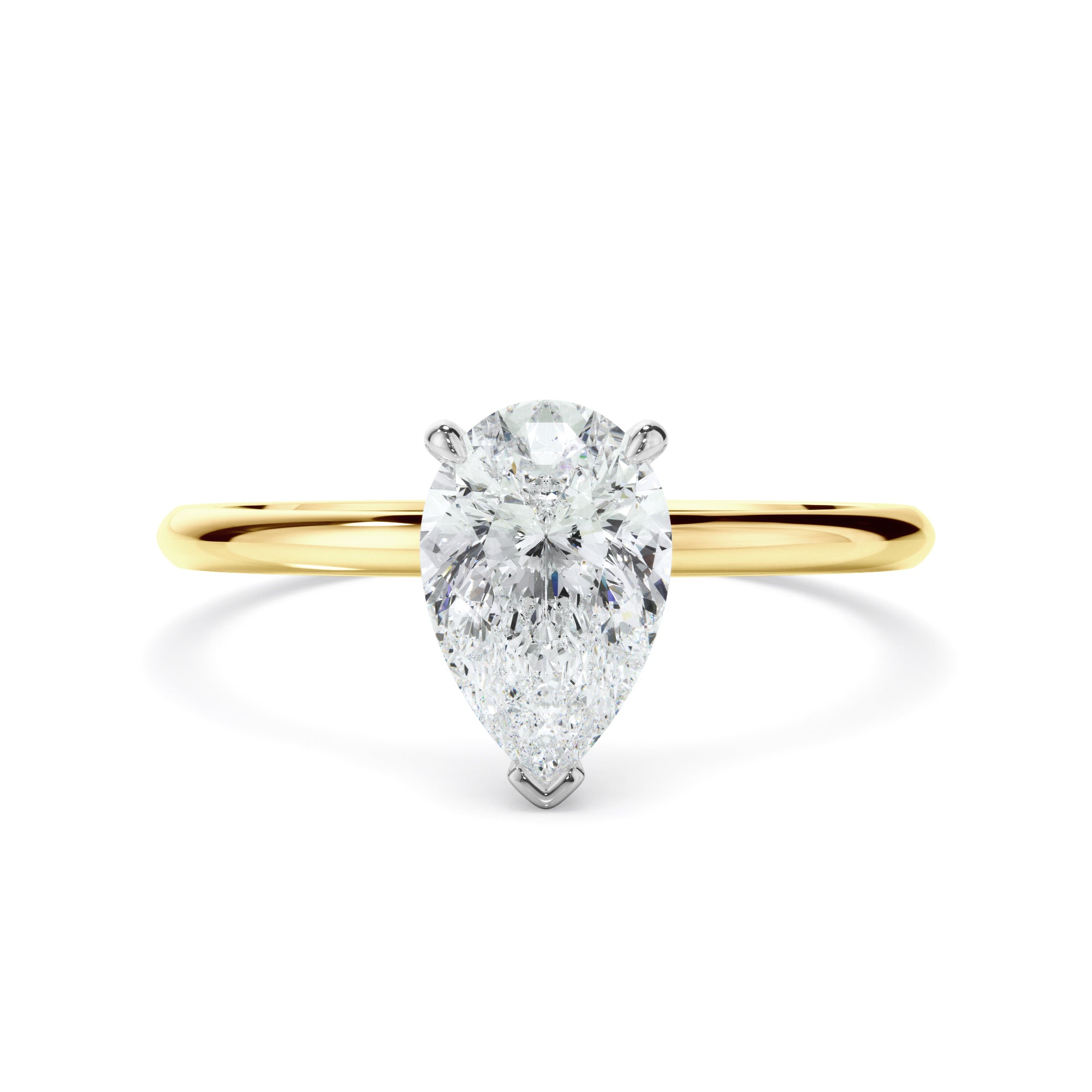 Arabelle - Pear Cut Diamond Solitaire Engagement Ring