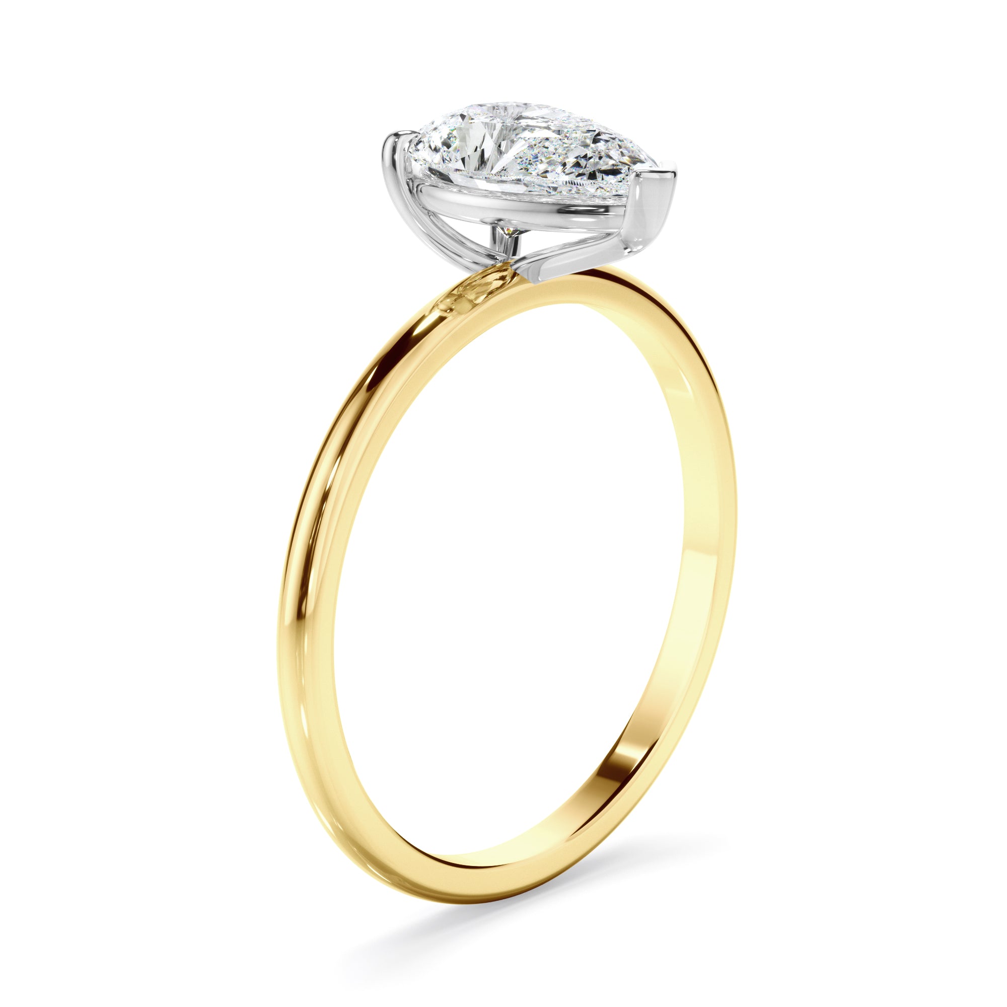 Arabelle - Pear Cut Diamond Solitaire Engagement Ring