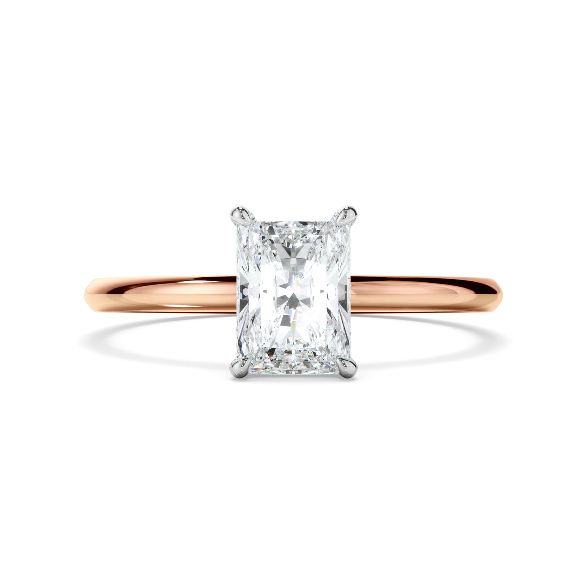 Evelina - Radiant Cut Diamond Solitaire Engagement Ring