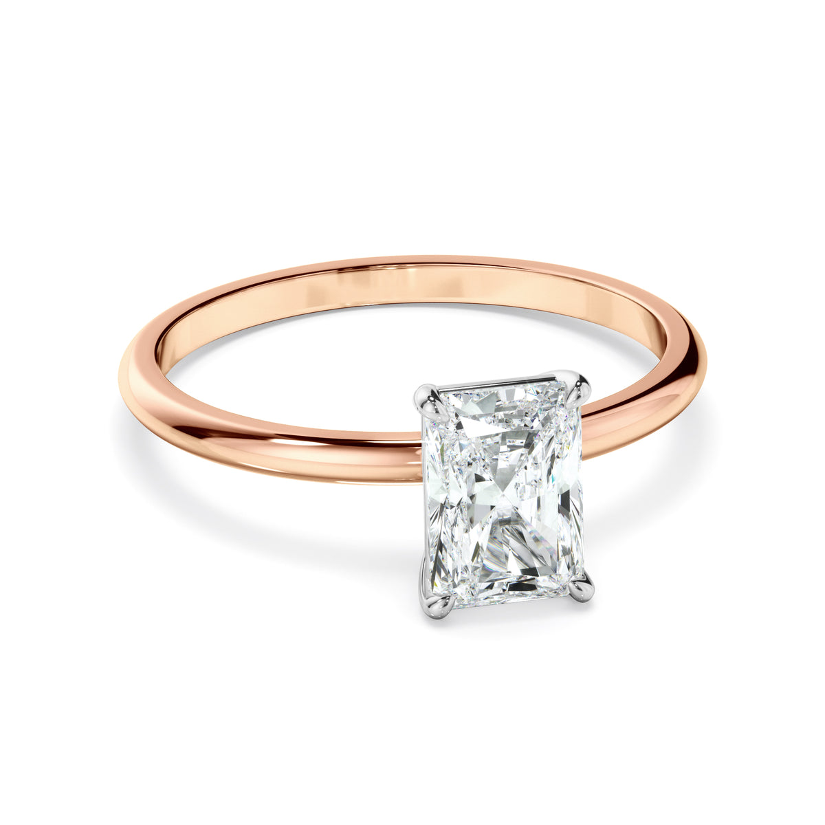 Evelina - Radiant Cut Diamond Solitaire Engagement Ring