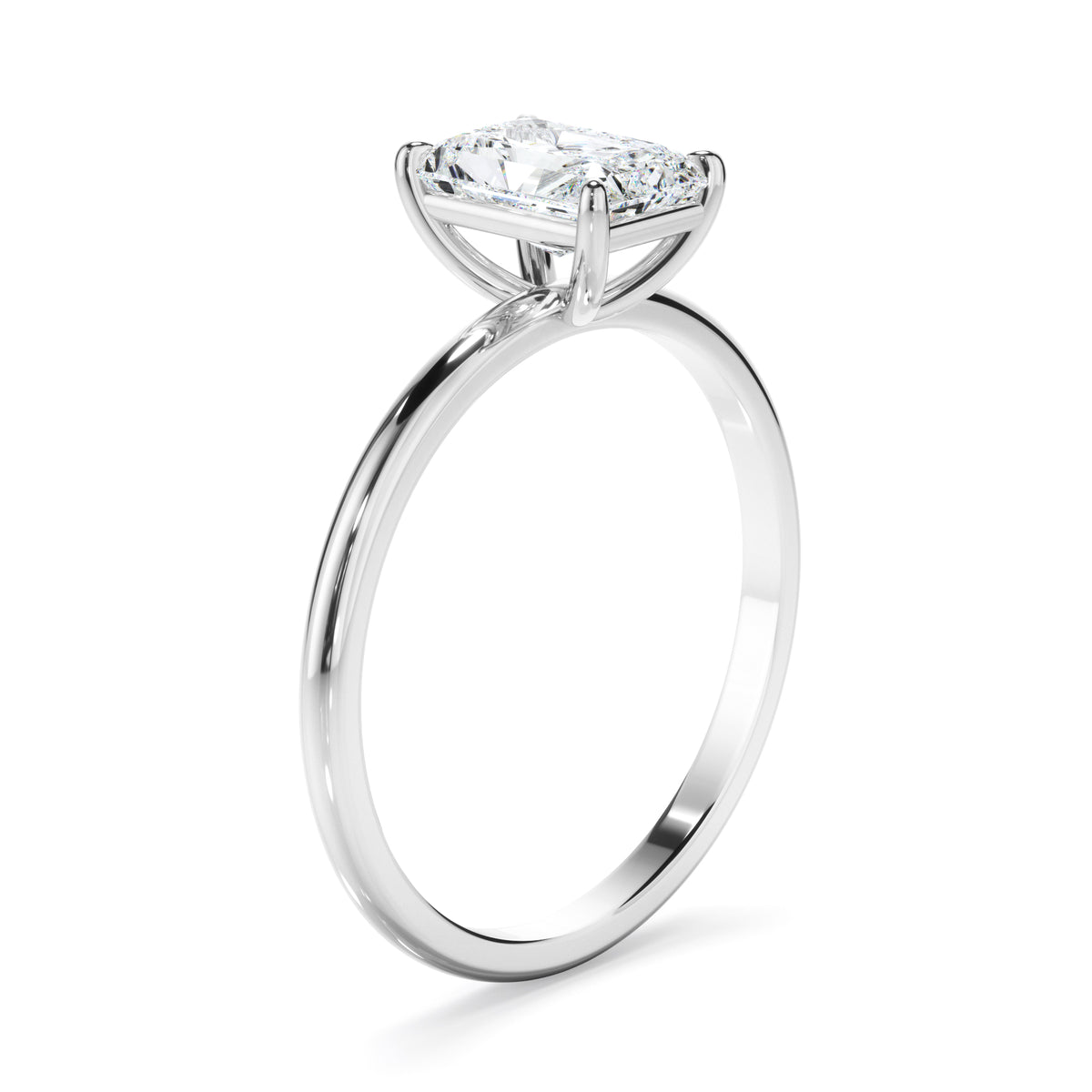 Evelina - Radiant Cut Diamond Solitaire Engagement Ring
