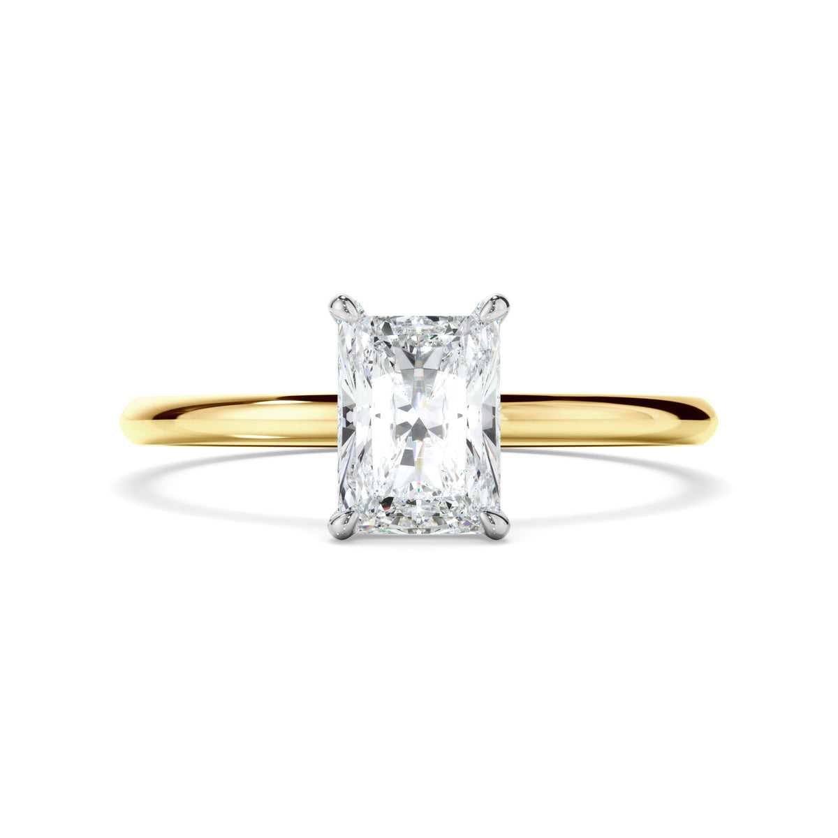 Evelina - Radiant Cut Diamond Solitaire Engagement Ring