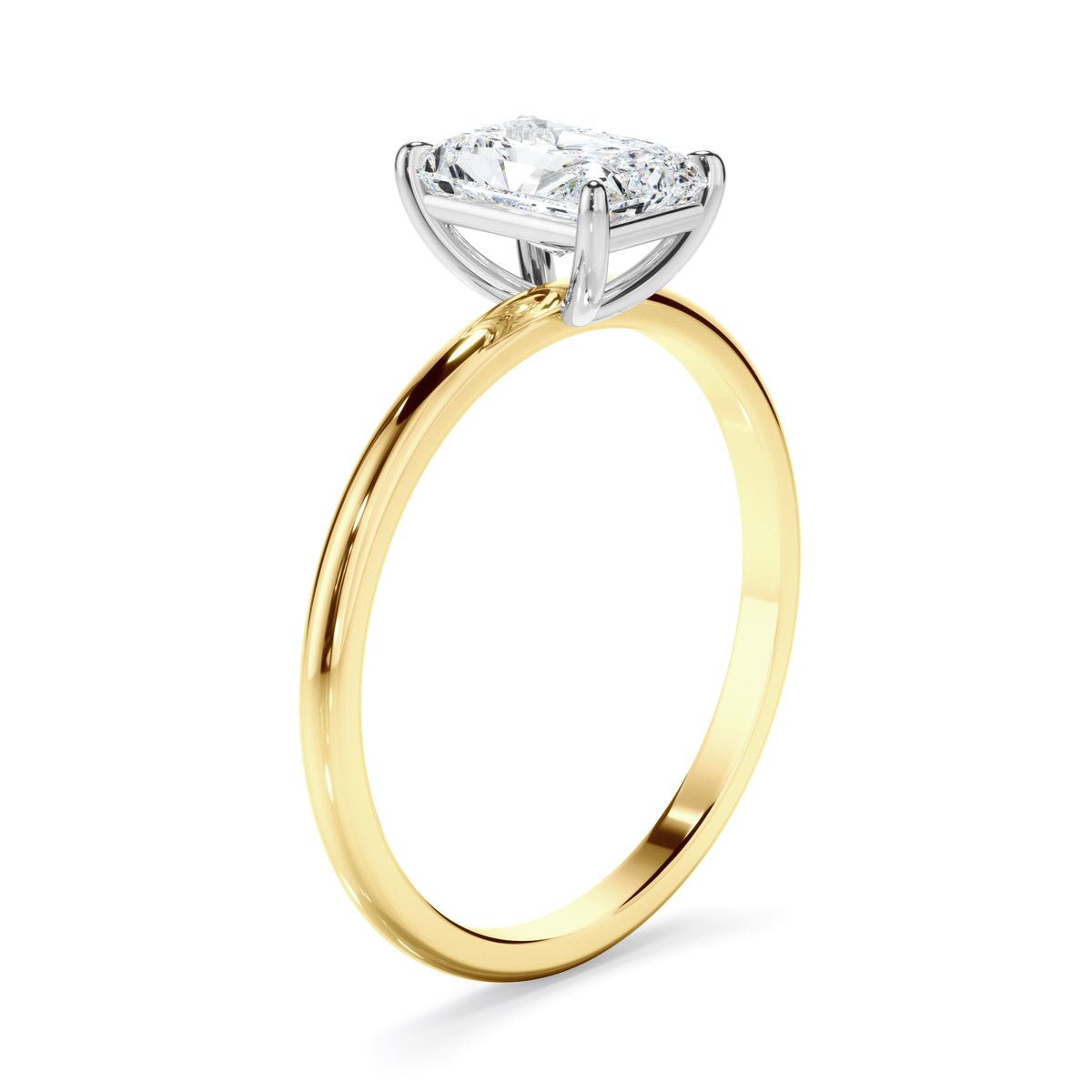 Evelina - Radiant Cut Diamond Solitaire Engagement Ring