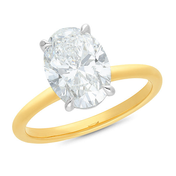 Emma 3ct Oval Lab Diamond Engagement Ring