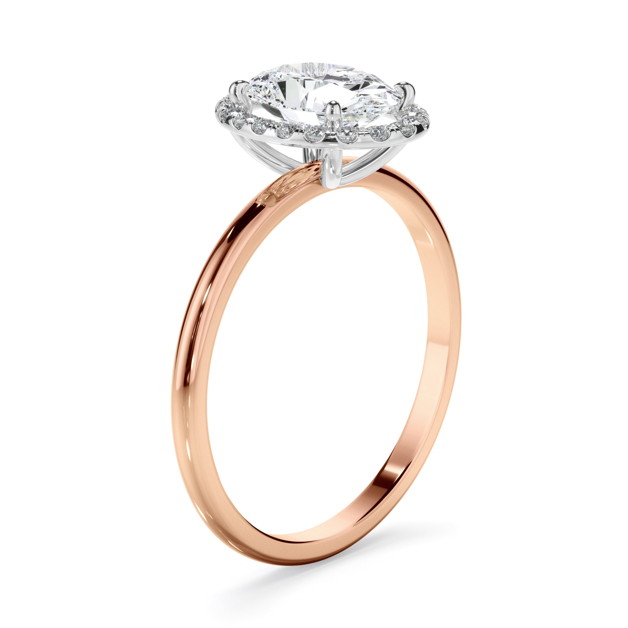 Cordelia - Oval Cut Diamond Halo Engagement Ring