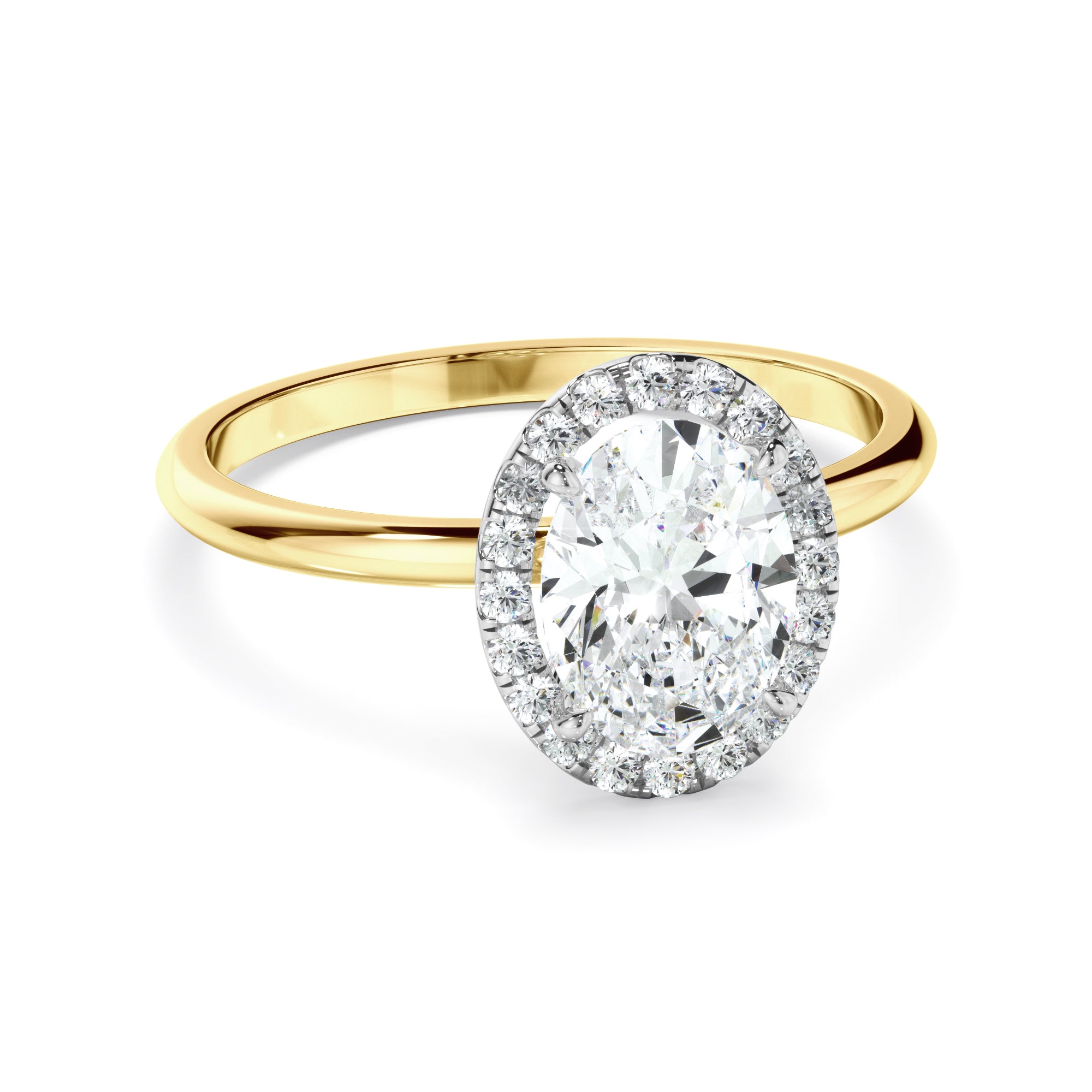 Cordelia - Oval Cut Diamond Halo Engagement Ring
