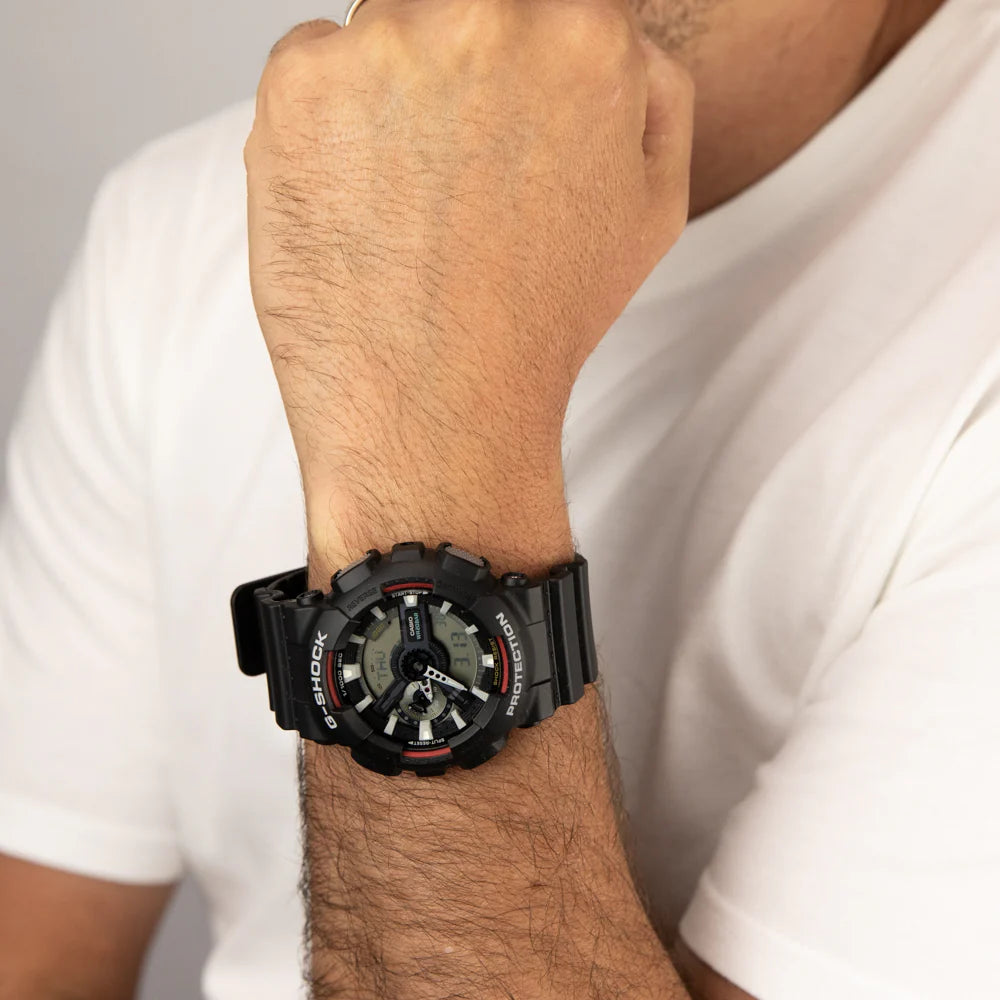 Casio G-Shock Black Analogue Digital Mens Watch