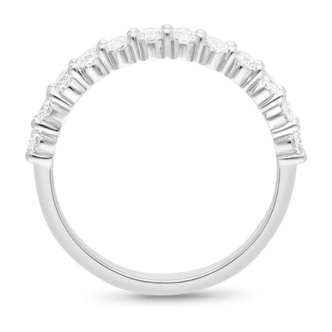 Oval Brilliant 1.2ct Lab Diamond Eternity Wedding Band (White Gold)