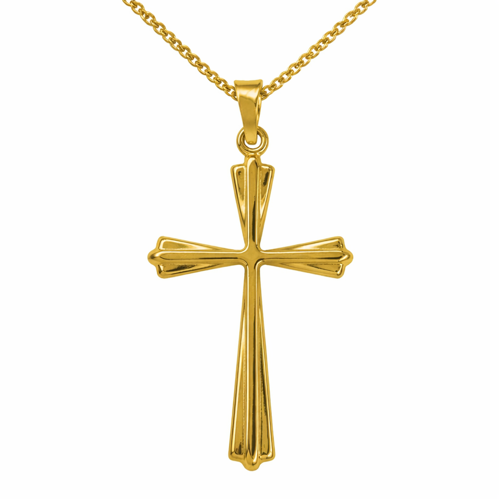 9ct Yellow Gold Fancy Cross Pendant