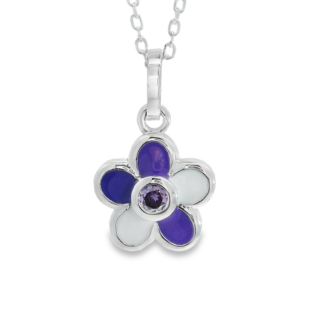 Purple Flower Pendant