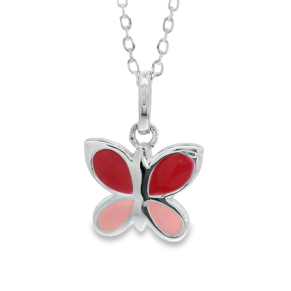 Red and Pink Butterfly Pendant