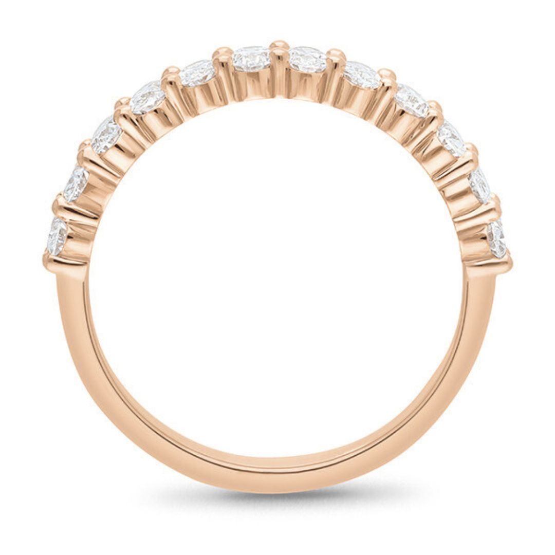 Oval Brilliant 1.2ct Lab Diamond Eternity Wedding Band (Rose Gold)
