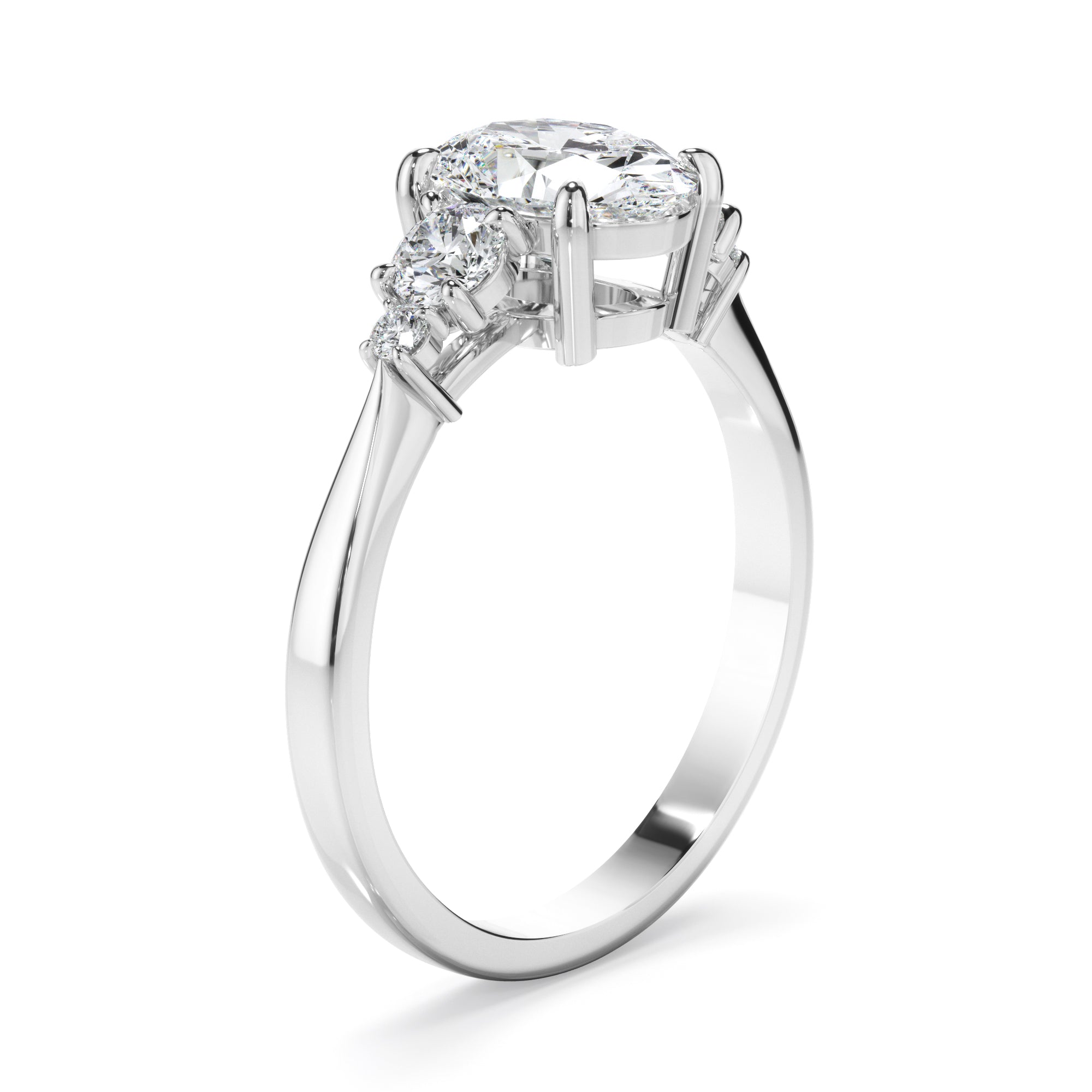 Paloma - Oval Cut Diamond Five Stone Engagement Ring