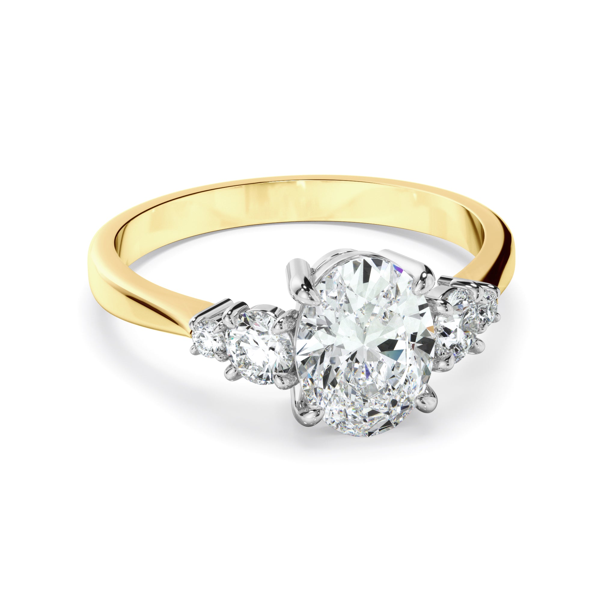 Paloma - Oval Cut Diamond Five Stone Engagement Ring