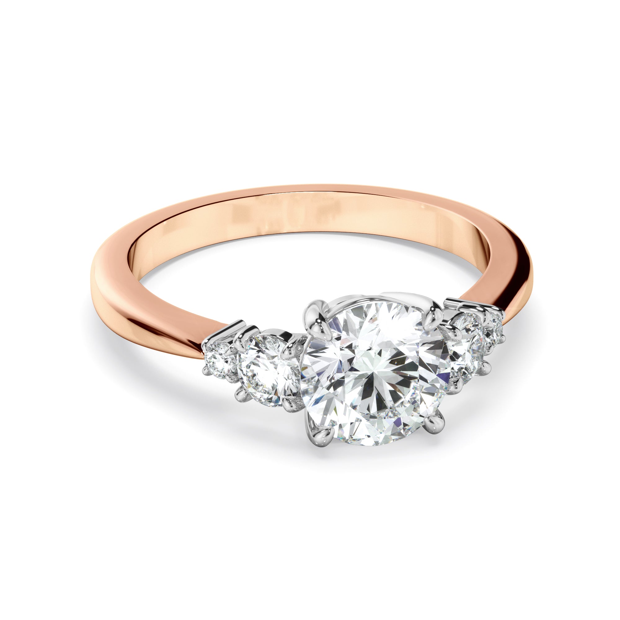Ember - Round Brilliant Cut Diamond Five Stone Engagement Ring