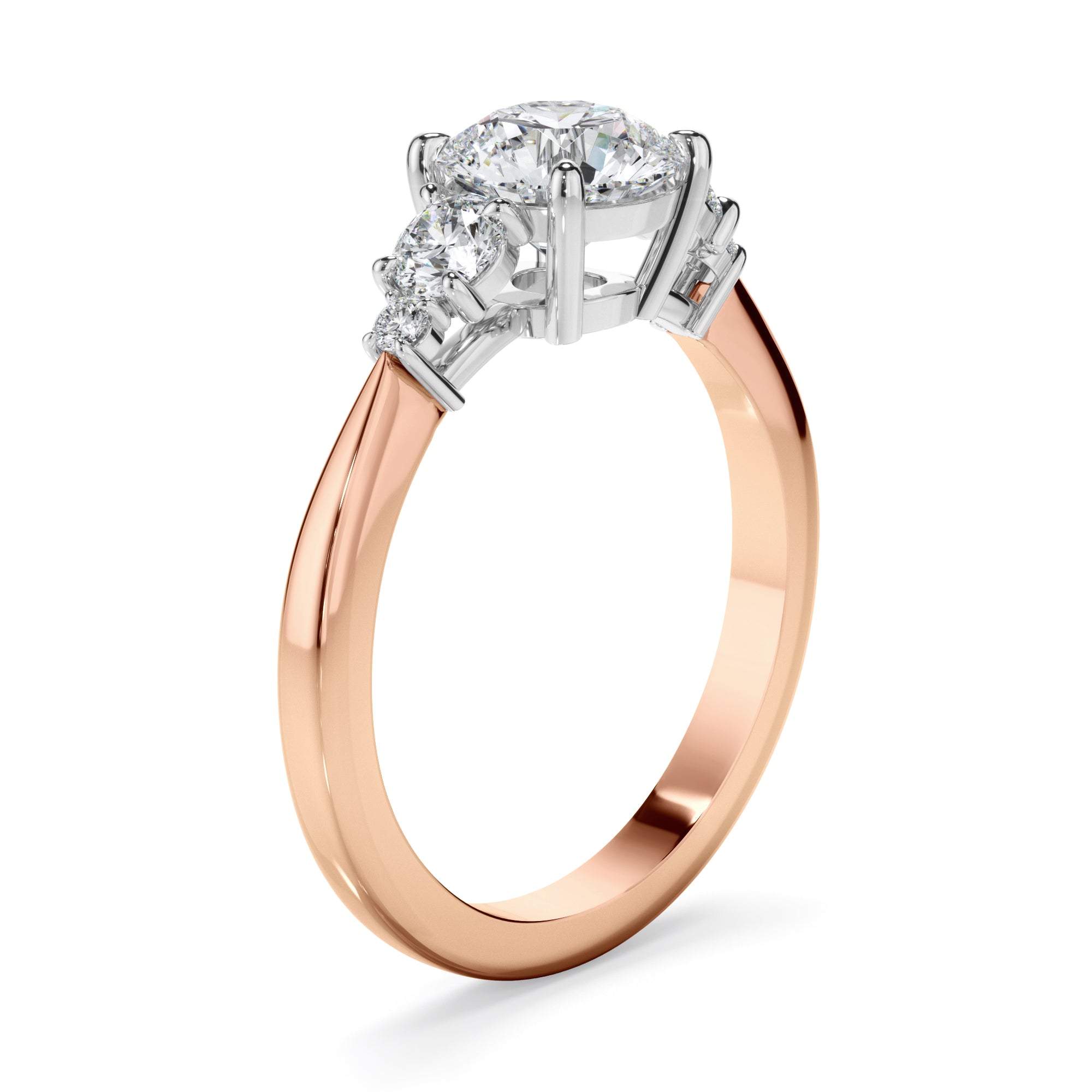 Ember - Round Brilliant Cut Diamond Five Stone Engagement Ring