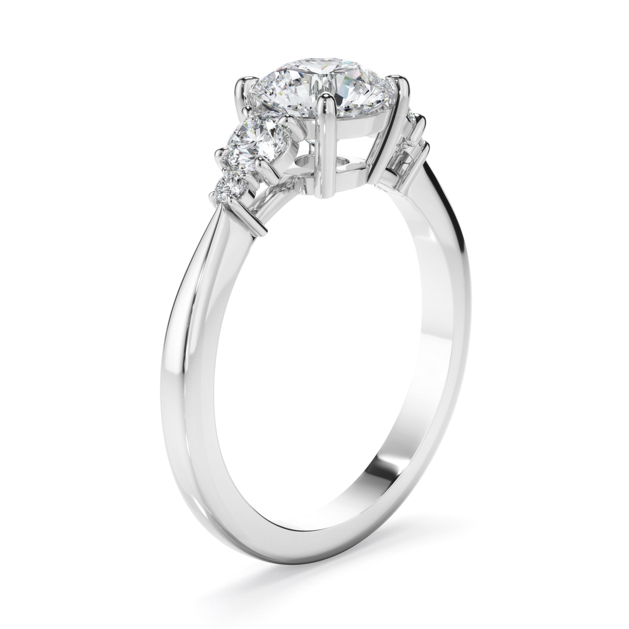 Ember - Round Brilliant Cut Diamond Five Stone Engagement Ring