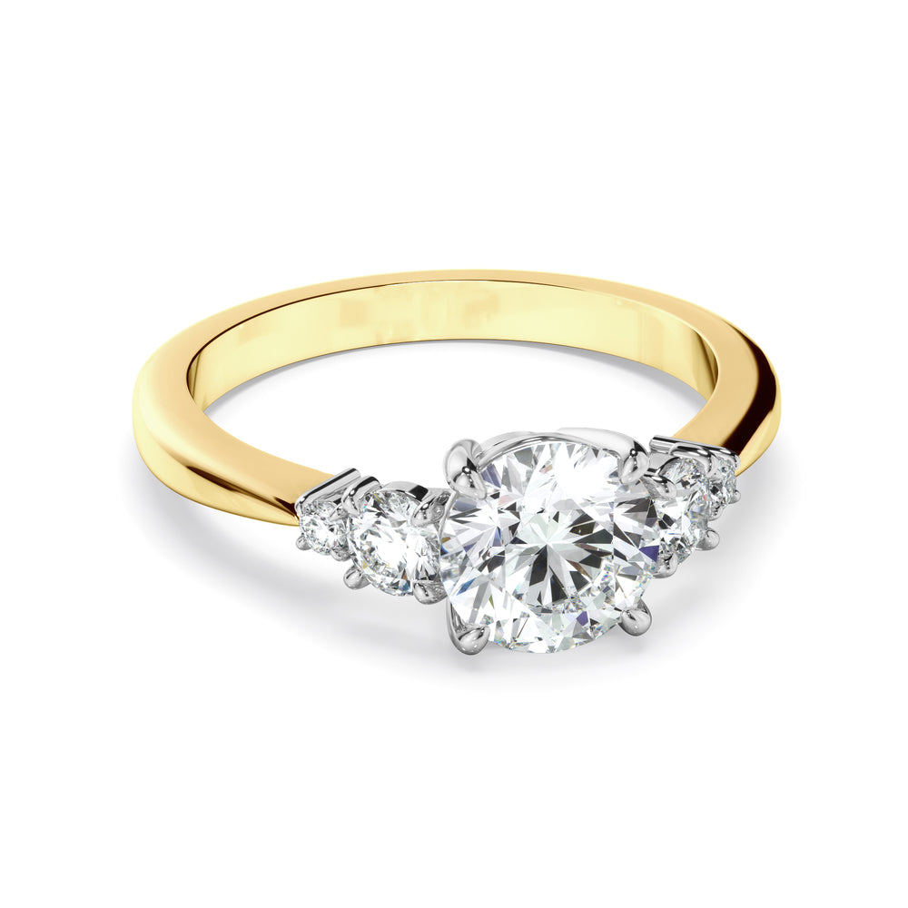 Ember - Round Brilliant Cut Diamond Five Stone Engagement Ring