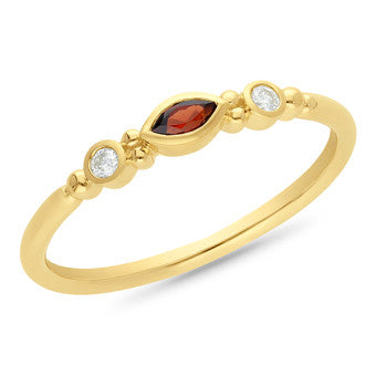 Marquise Garnet Ring