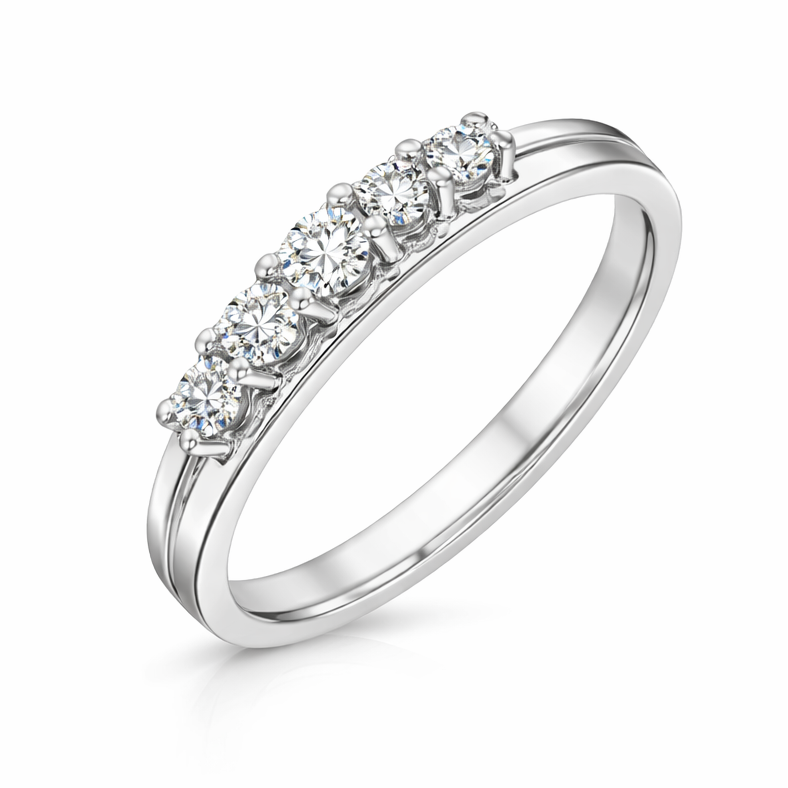 Aimee 9ct White Gold Diamond Ring (Size N)
