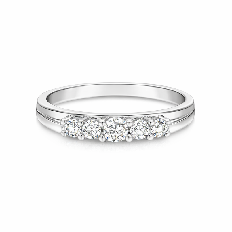 Aimee 9ct White Gold Diamond Ring (Size N)