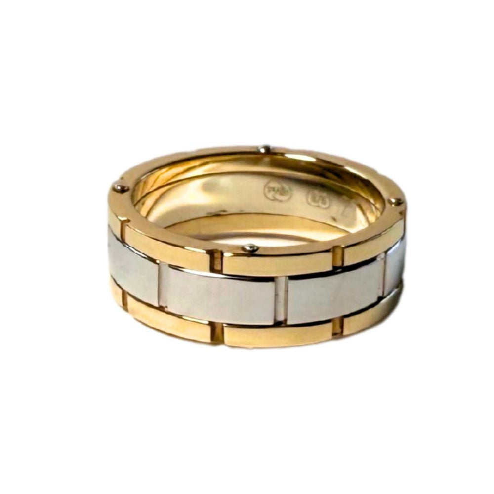 Jaxon 9ct Gold Two-Tone Rivetted Mens Ring (Size V)