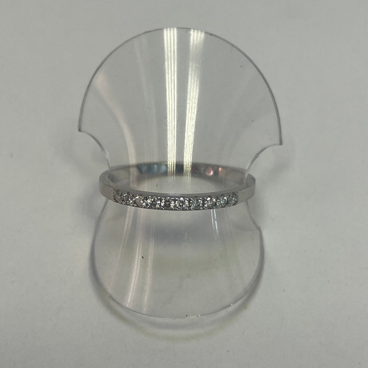 Millie 9ct White Gold 0.15ct Diamond Eternity Ring (Size N)