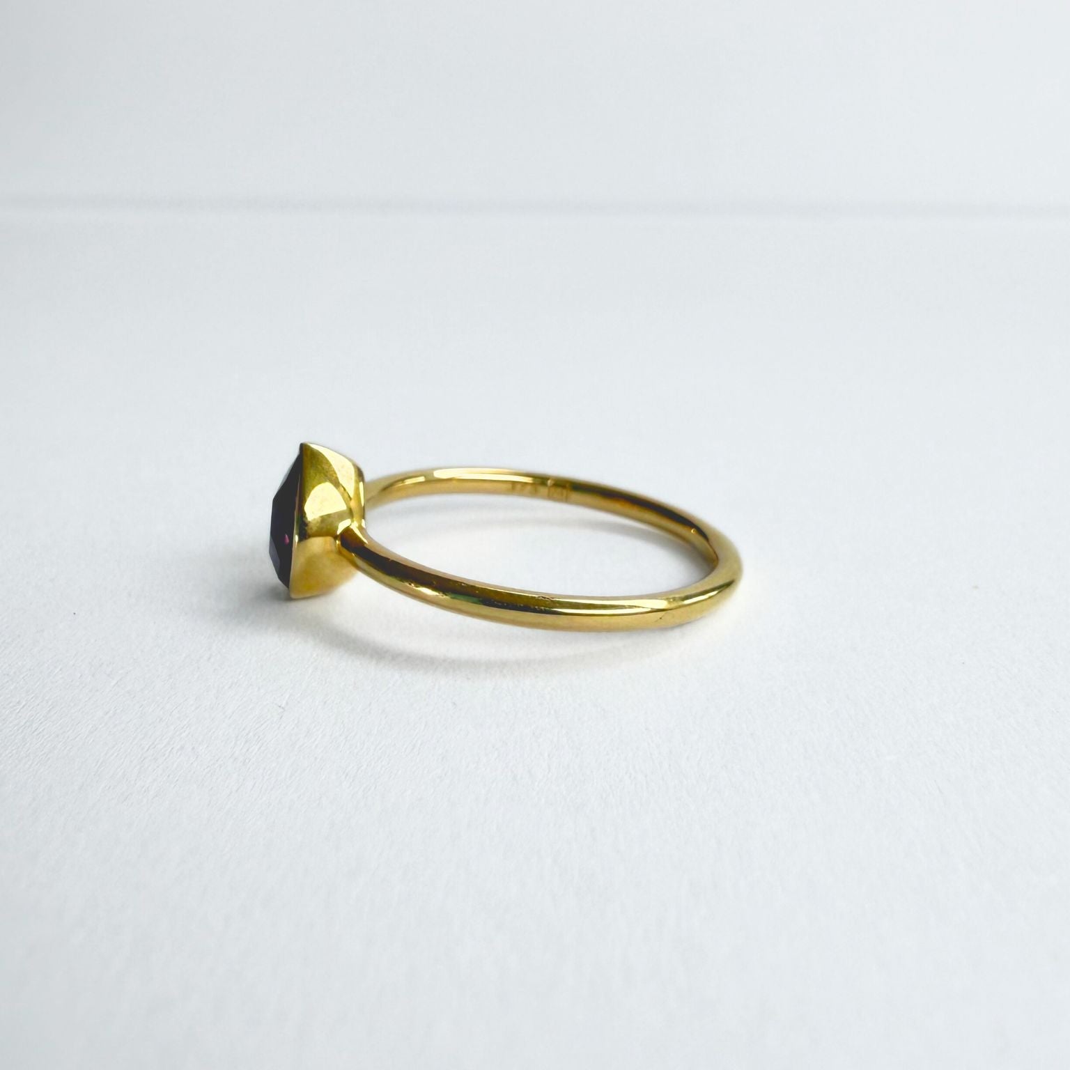 Pear Amethyst Gold Ring