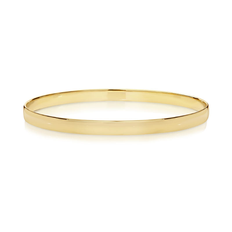 9ct Gold Half Round Bangle (5mm)