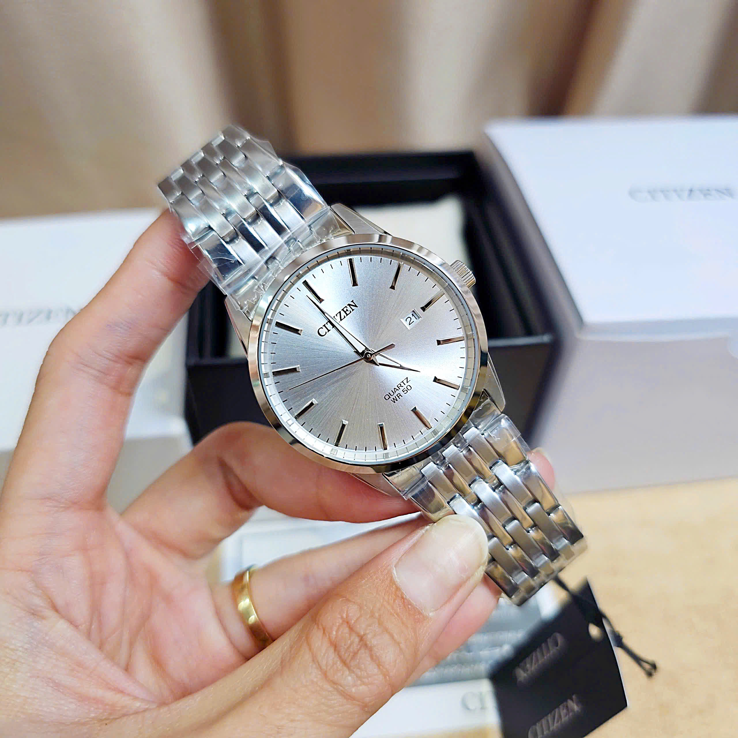 Citizen Mens Silver Dress Watch