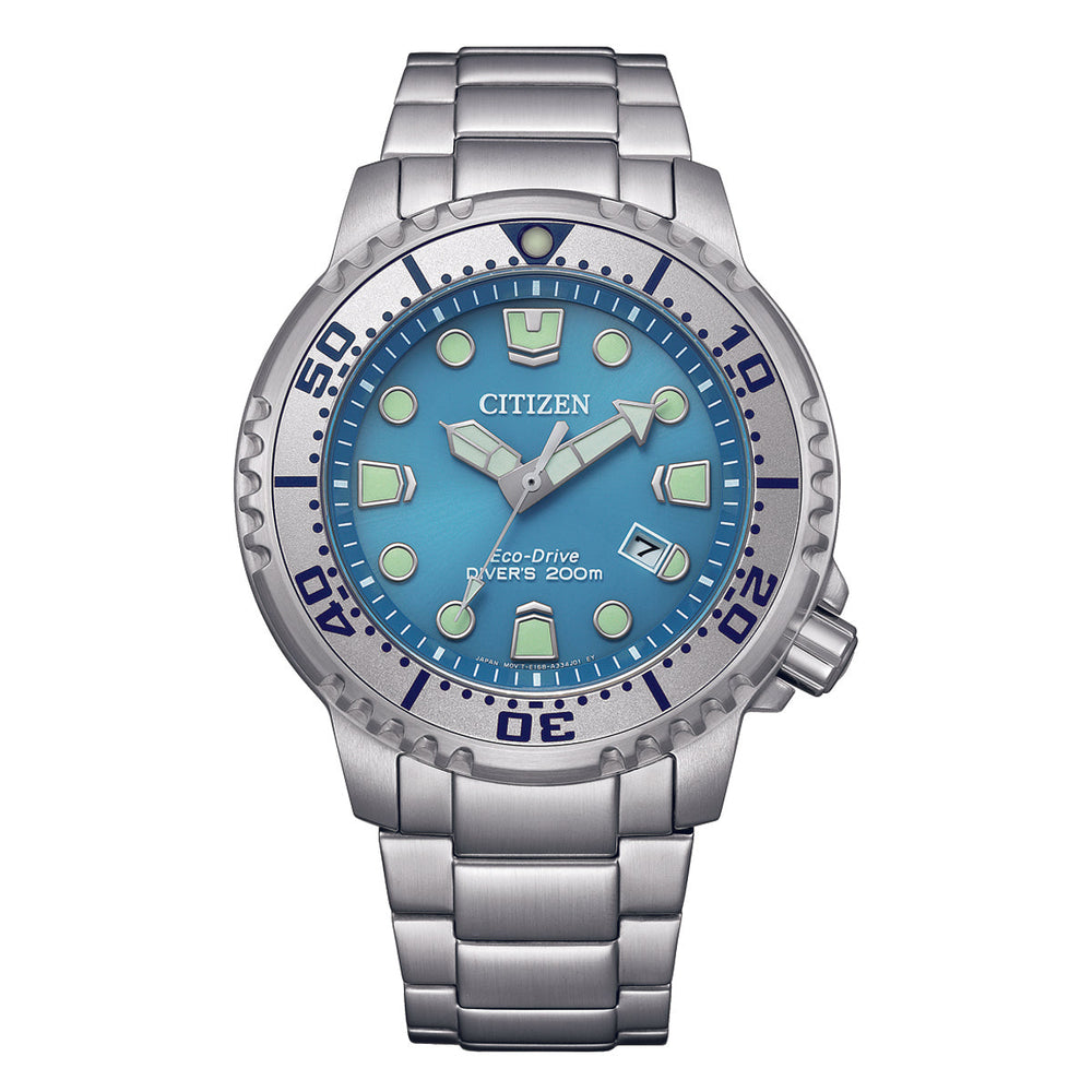 Citizen Mens Marine Watch (Silver & Blue)