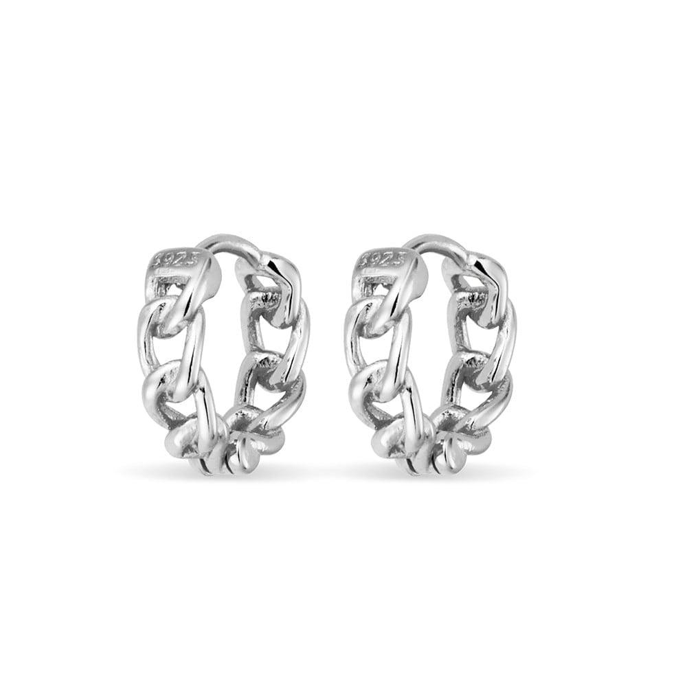 Bella Chain Link Huggie Earrings