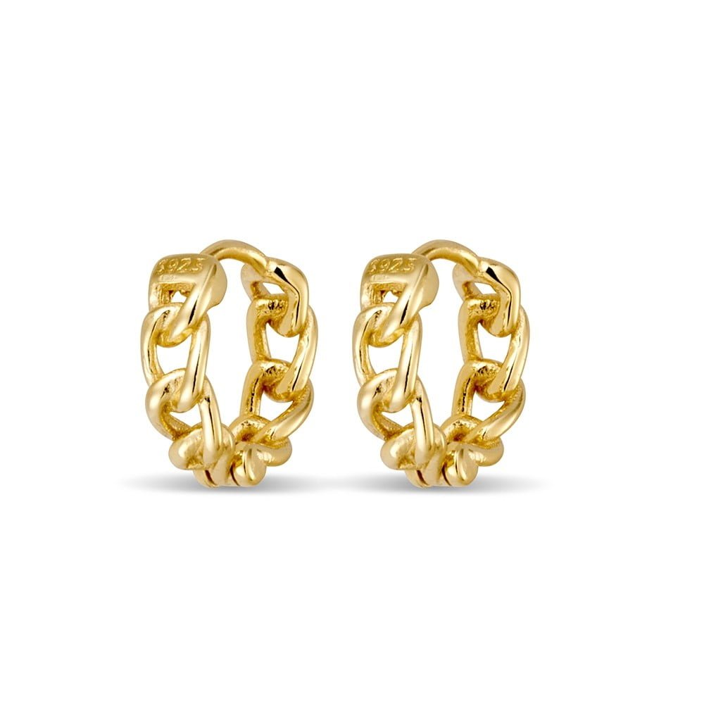 Bella Chain Link Huggie Earrings