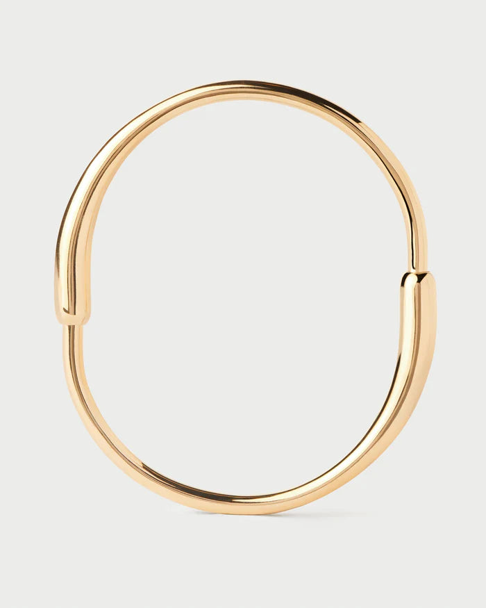 Chasti 18ct Gold Plated Hinged Bangle