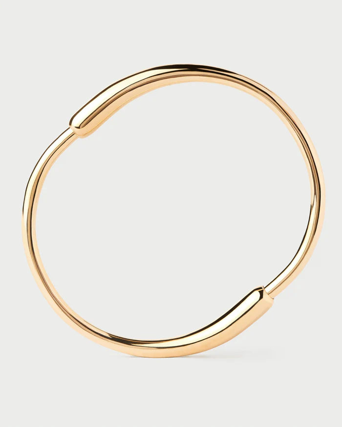 Chasti 18ct Gold Plated Hinged Bangle