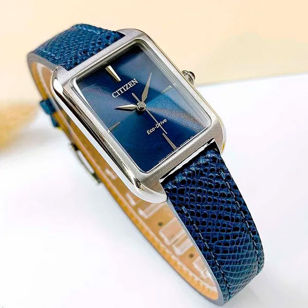Citizen Ladies Naxy Blue Leather Eco-Drive Solar Watch