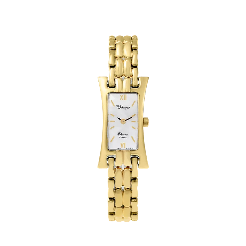 Classique Gold Tone Mother of Pearl Dial Ladies Dress Watch