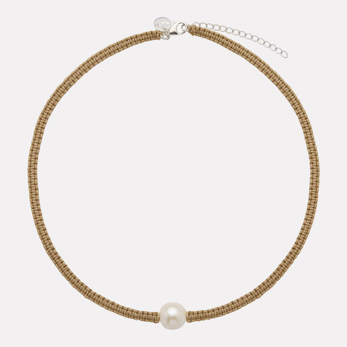 Coco Lagoon Pearl Handwoven Cotton Necklace