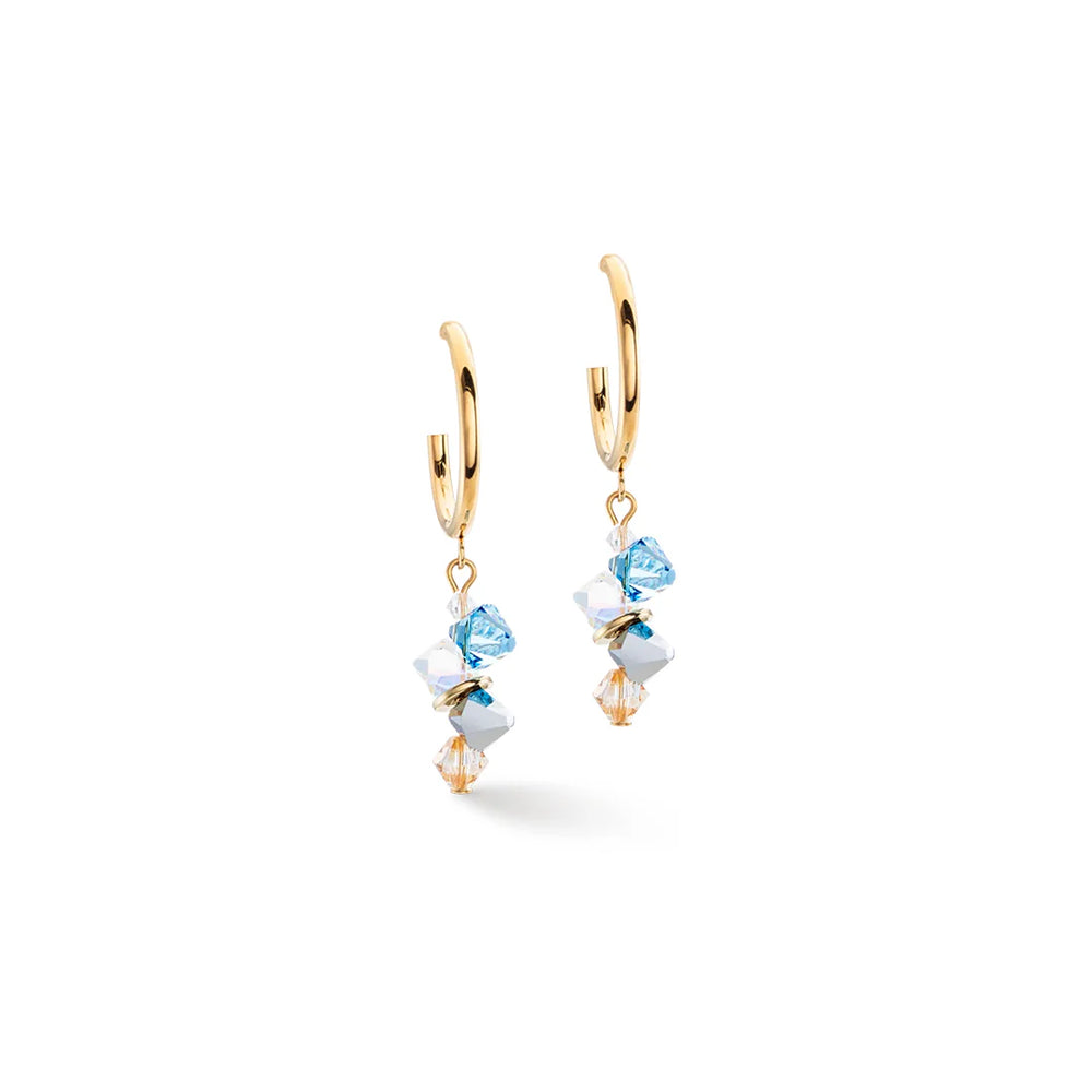 Coeur De Lion - RADIENCE Gold Shimmering Turquoise Crystals Earrings